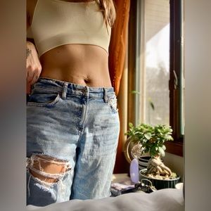 American eagle distressed straight leg jeans